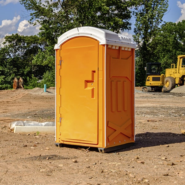 how often are the portable restrooms cleaned and serviced during a rental period in Irvine Kentucky